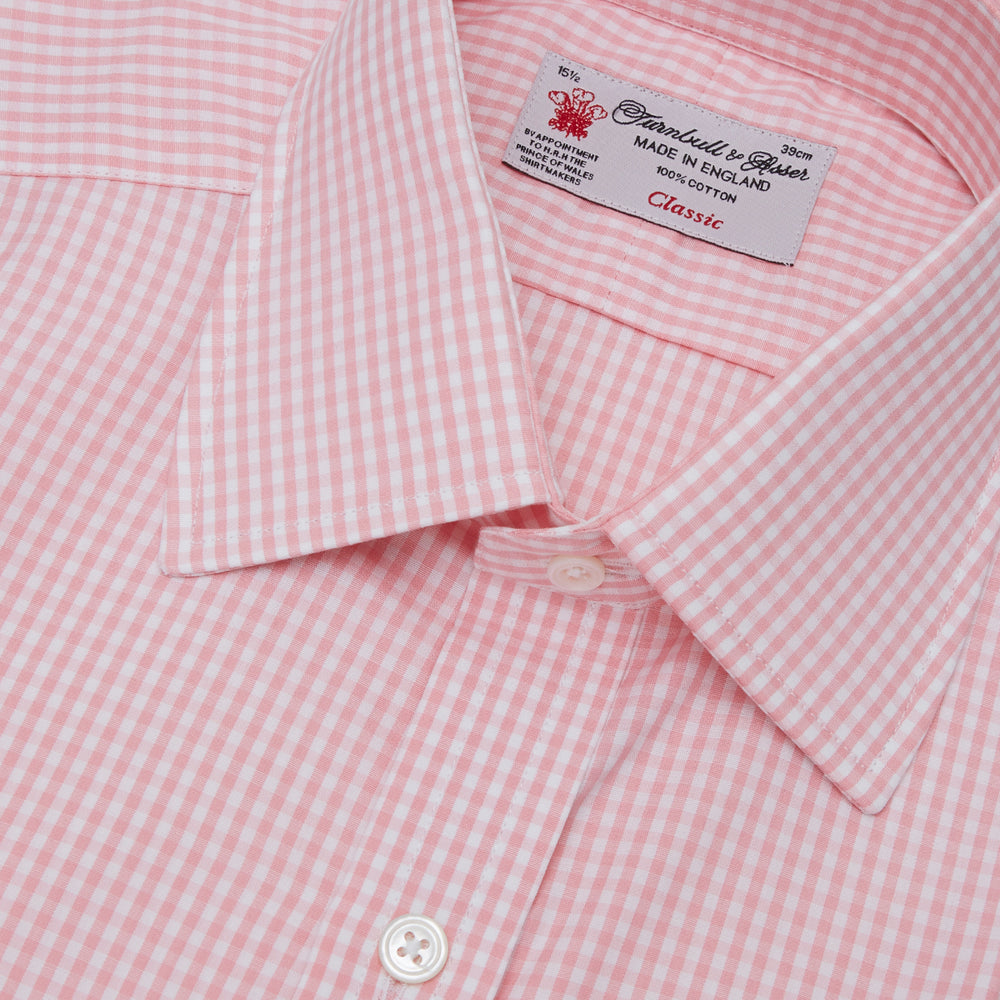Two-Fold 200 White Cotton Shirt with T&A Collar and Double Cuffs