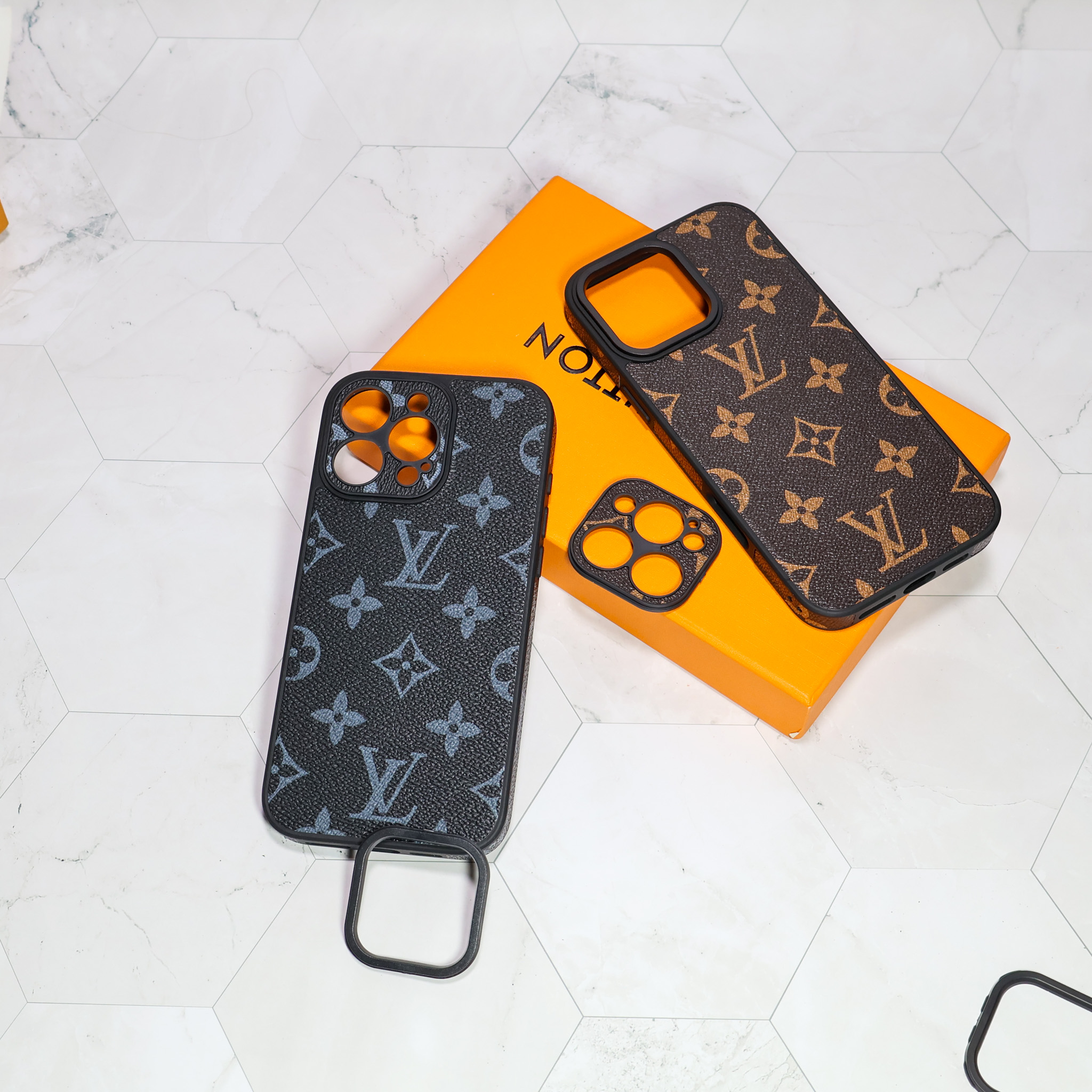 LV iPhone Case Swappable Lens for 12-17 Series - uCaseSpot