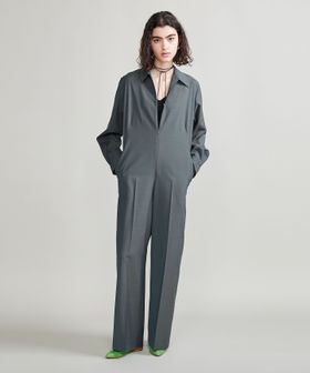 CONTE】グレー ジッパー付き オールインワン
