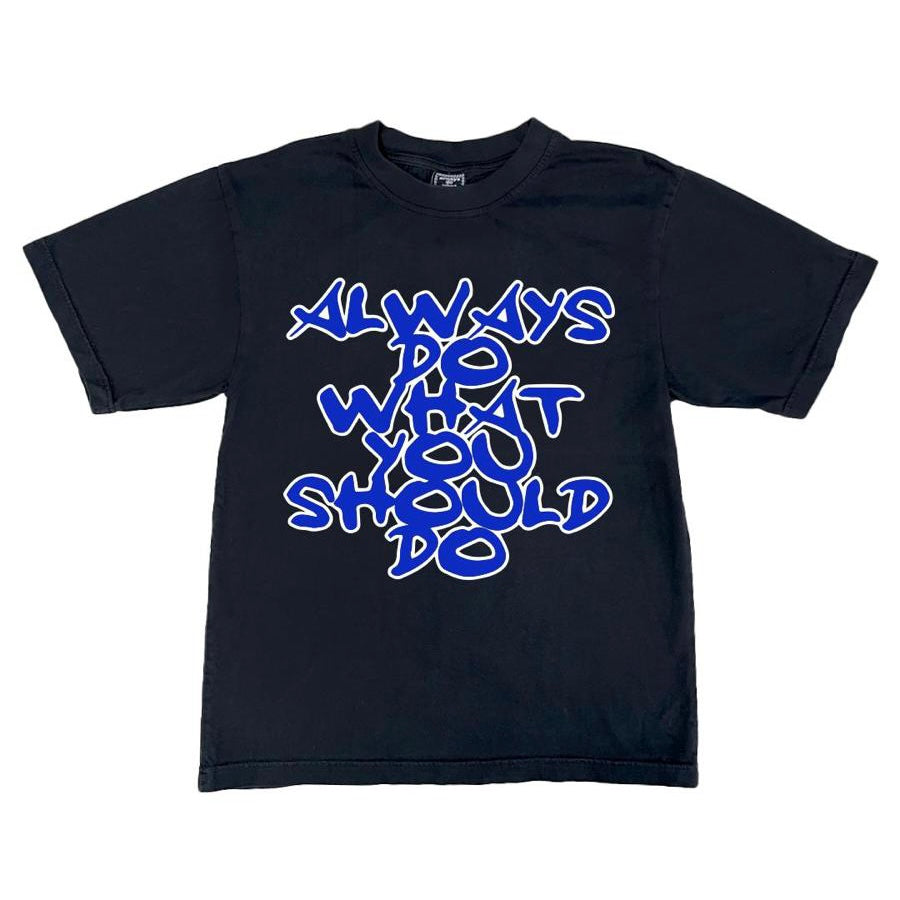 adwysd cohesive tshirt - black/blue – always do what you should do