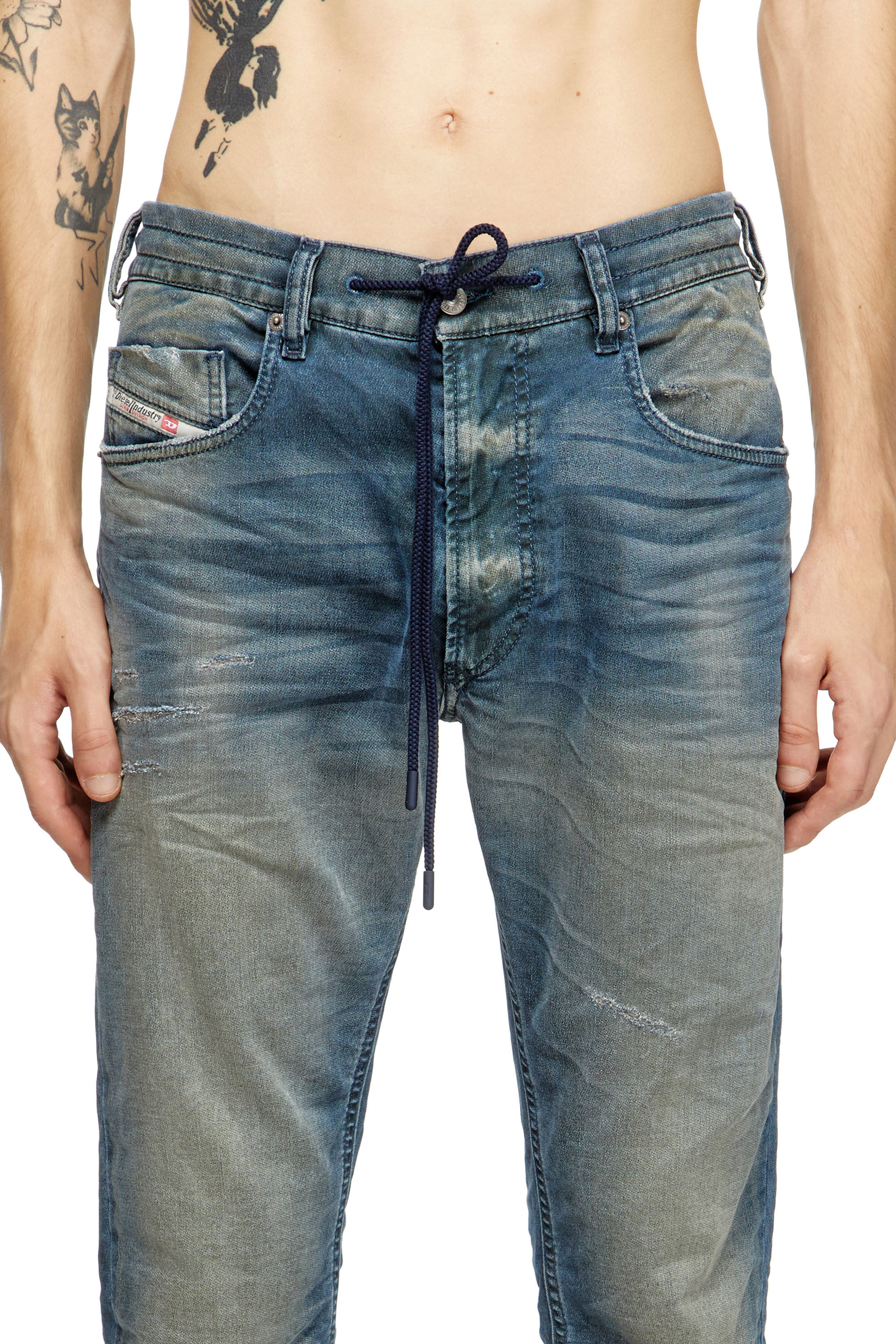 Men's Regular Jeans | Dark Blue | Diesel 2032 D-Krooley Joggjeans®