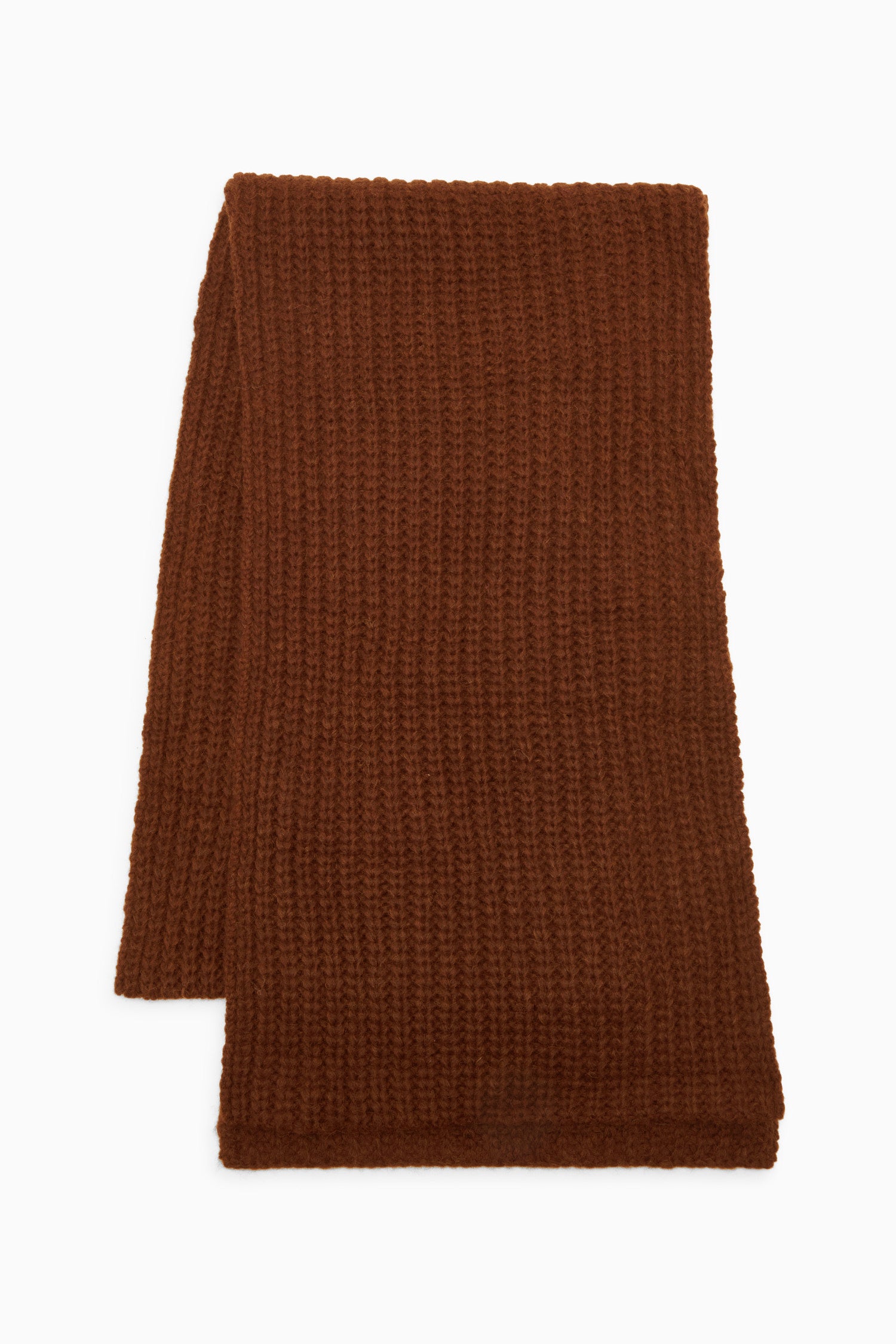 Lucie Alpaca Knit Scarf - Walnut Soft Alpaca Wool Blend - Ulla Johnson