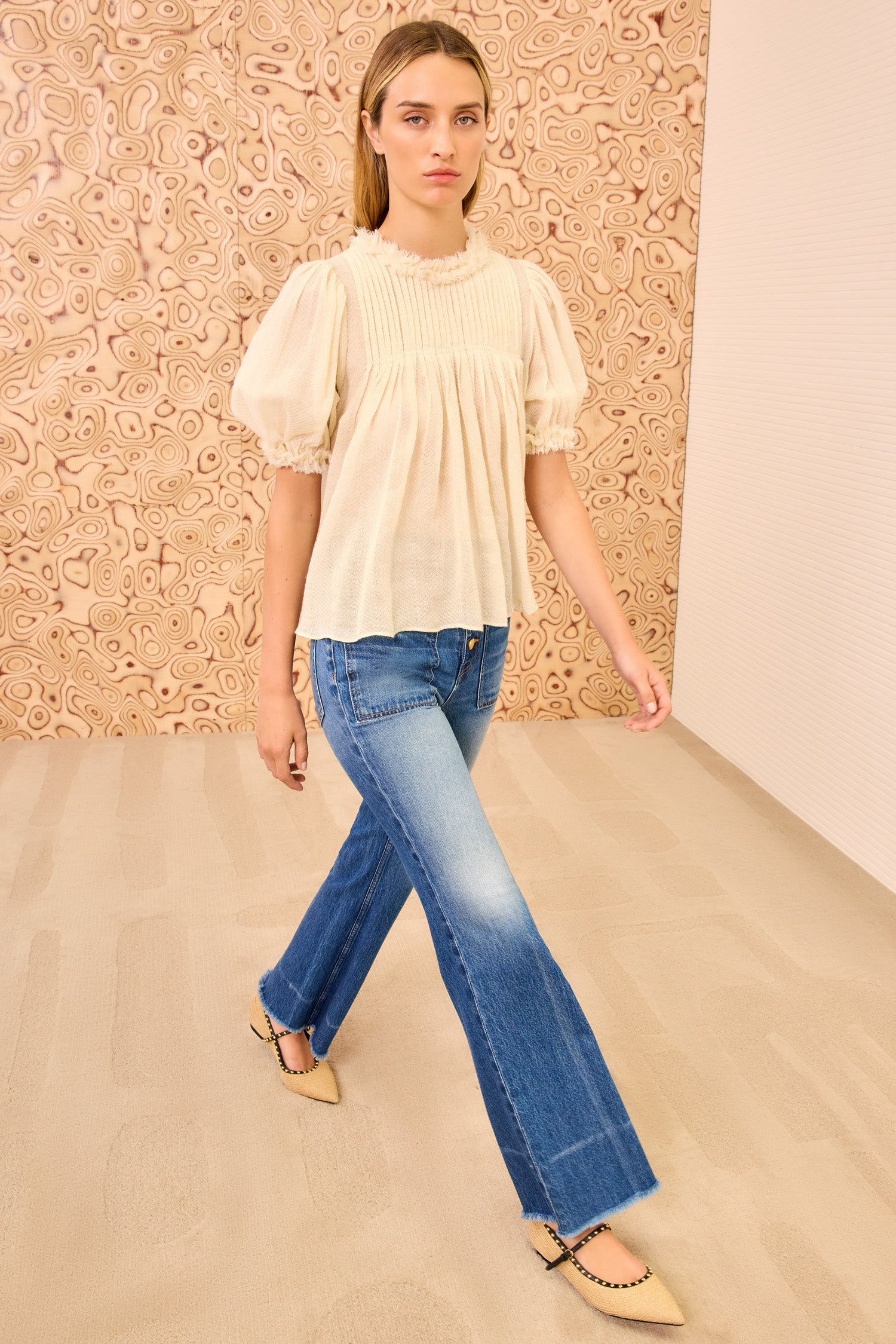 Karlyn Puff Sleeve Top - Cowrie - Ulla Johnson