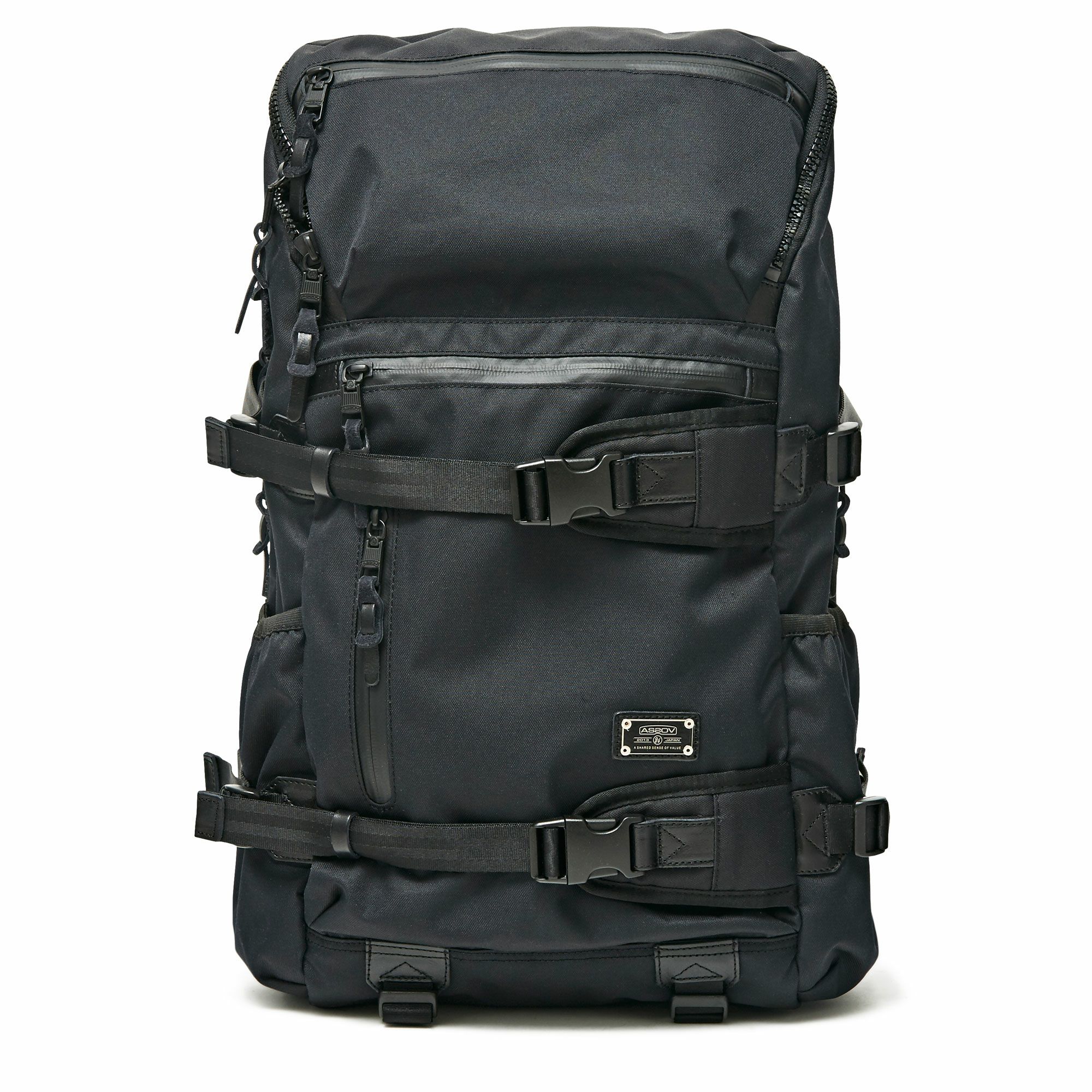 AS2OV (アッソブ) CORDURA DOBBY 305D ROUND ZIP BACK PACK BLACK
