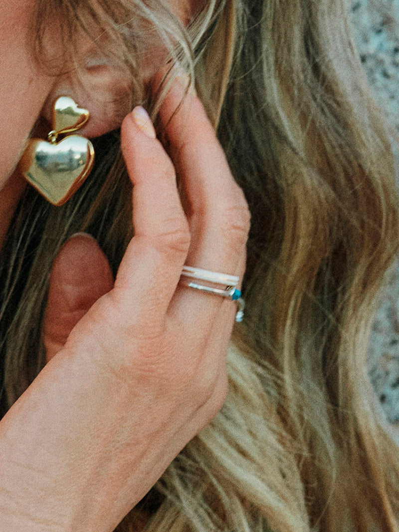 Fine Line White and Gold Ring | Uncommon James