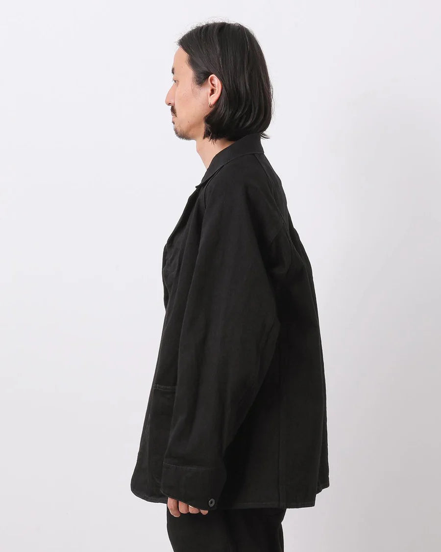 COMOLI Black Denim Work Jacket – unexpected store