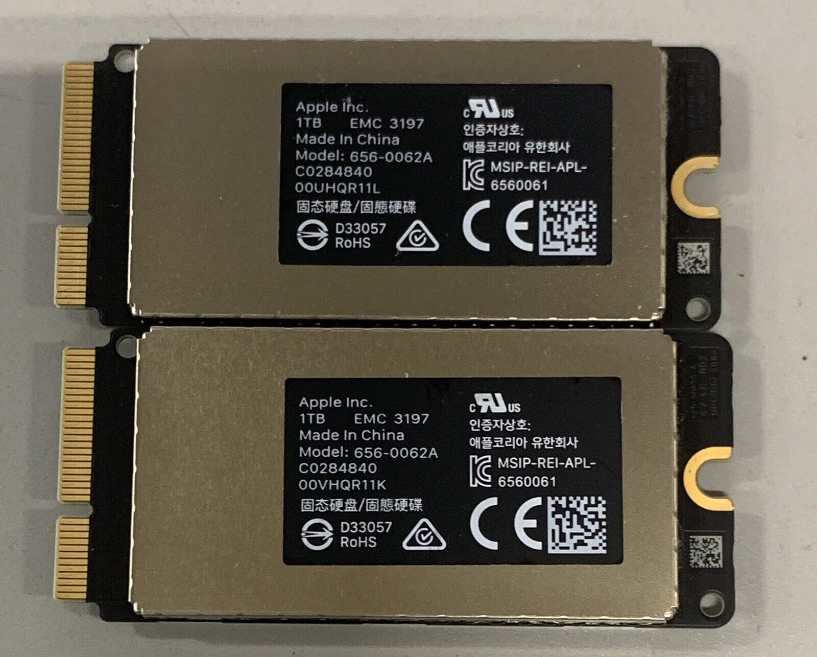 661-08896 iMac Pro 27 2017 A1862 2TB (2x1TB) PCIe Flash SSD Kit