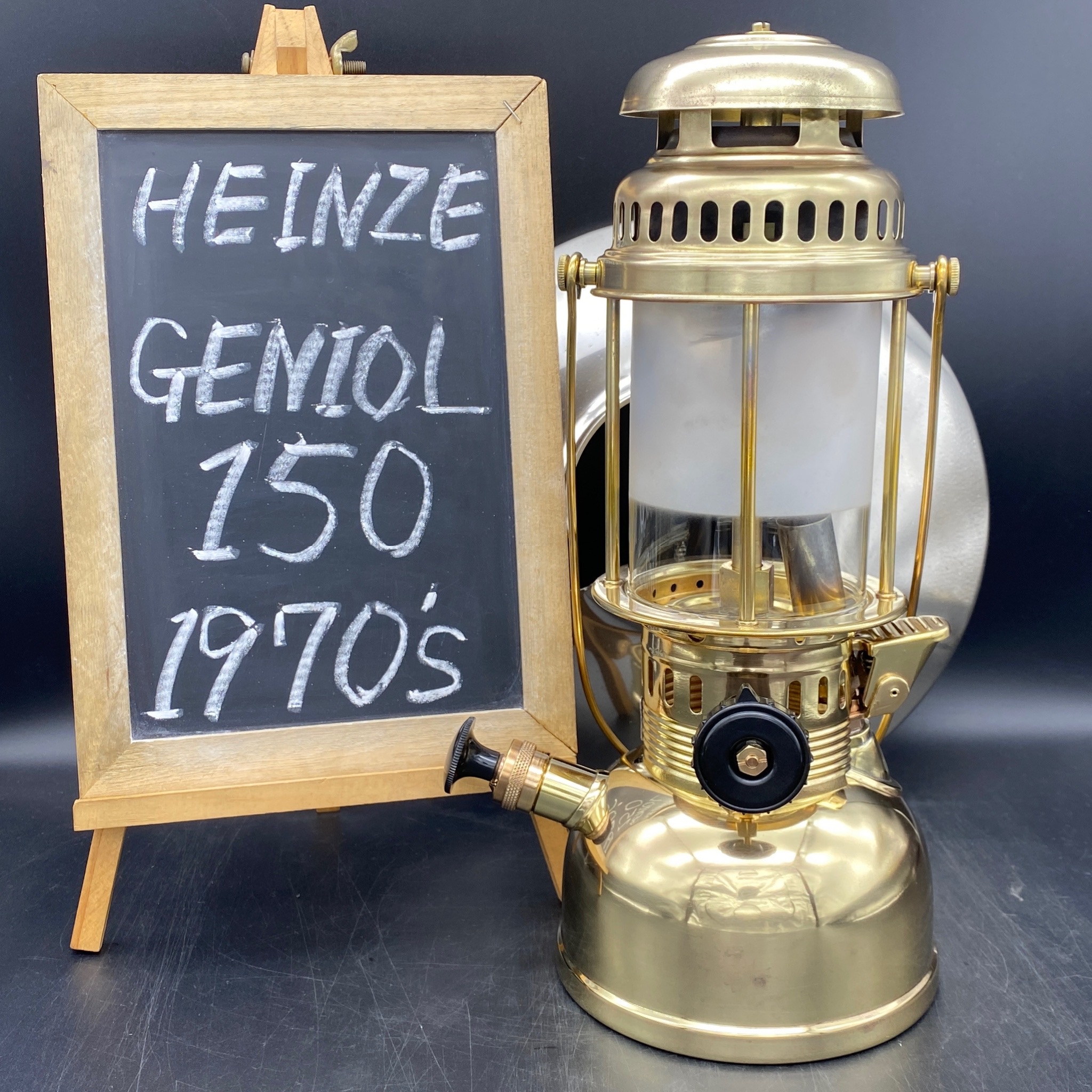 ランタン GENIOL HK150 150CP 真鍮製 リフレクターセット ランタン