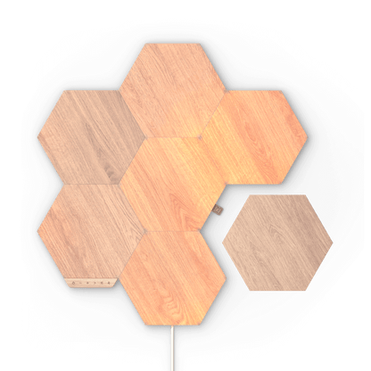Nanoleaf Elements (Wood Panels) | Smart LED Light Panel Kit (7