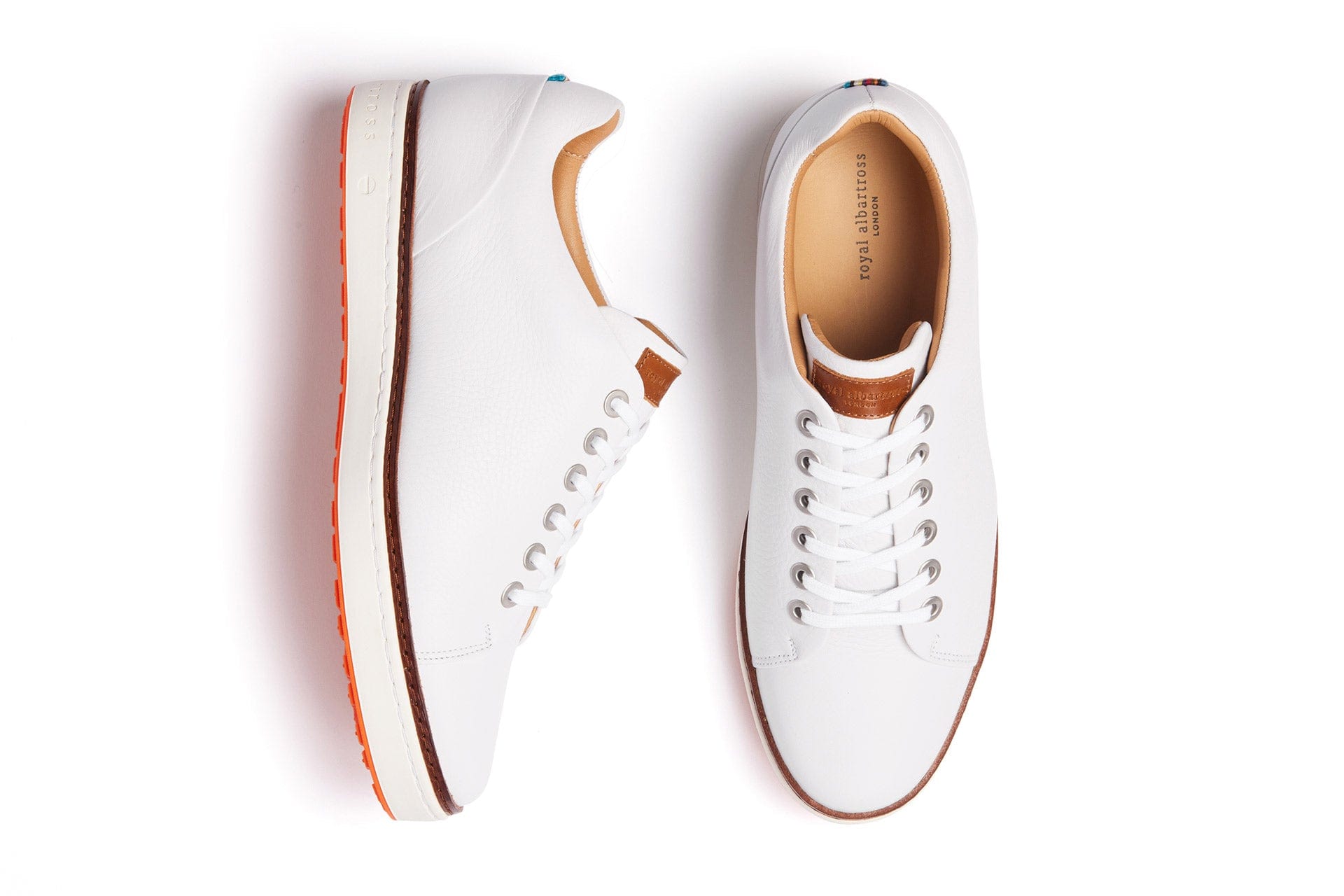 Pontiac V2 White | Men's Spikeless Golf Shoe | Royal Albartross