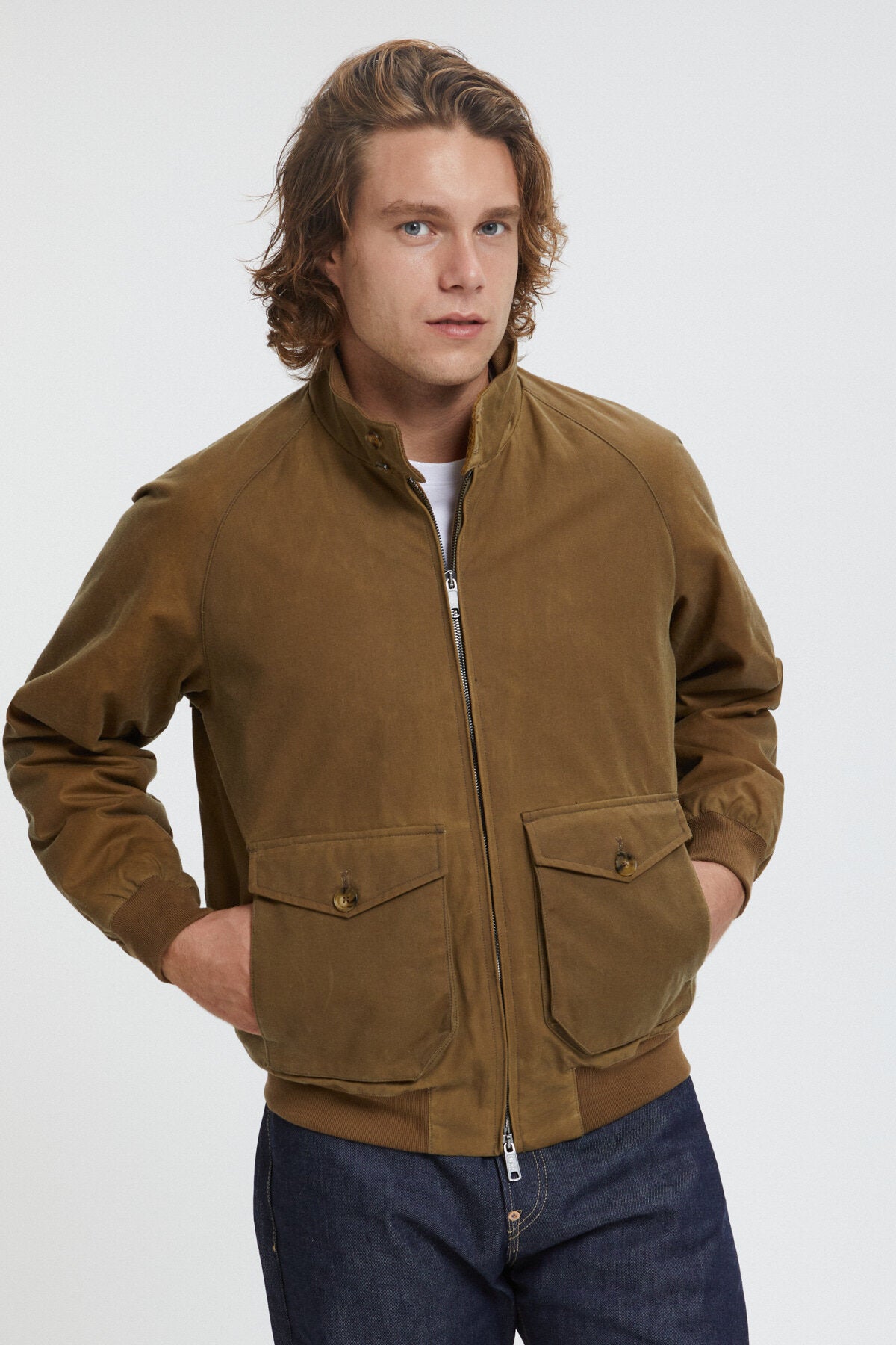 G9 Waxed Pocket Tan | Baracuta