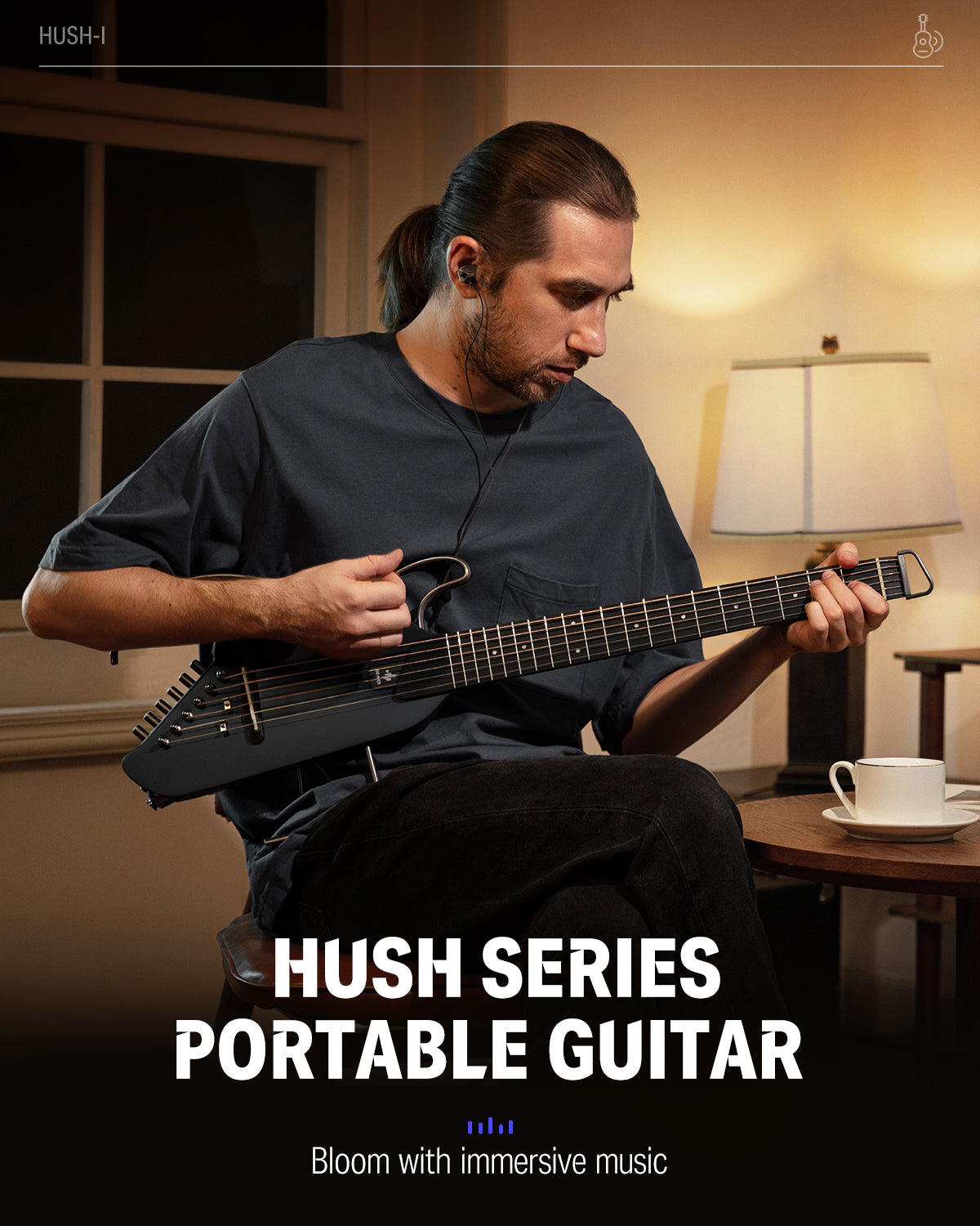 HUSH-I Acoustic-Electric Guitar Kit for Travel Silent Practice Donner
