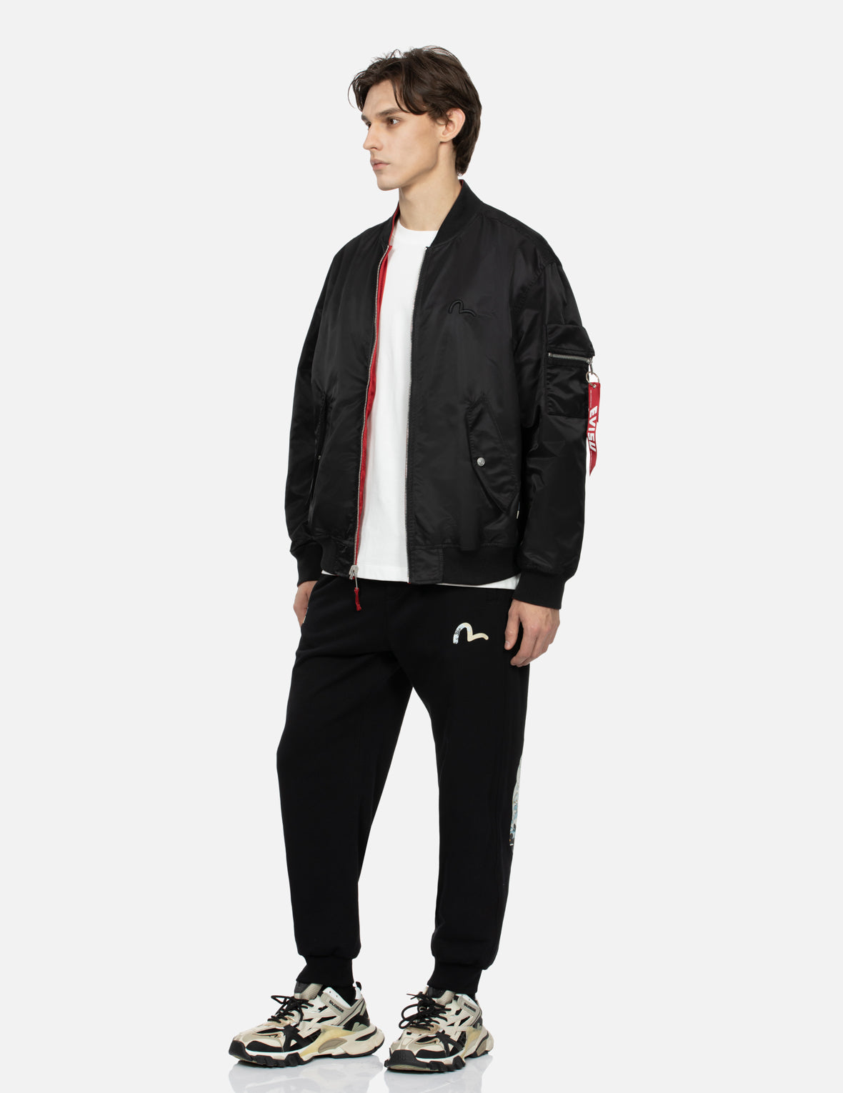 Seagull and The Great Wave Embroidery Reversible Loose Fit