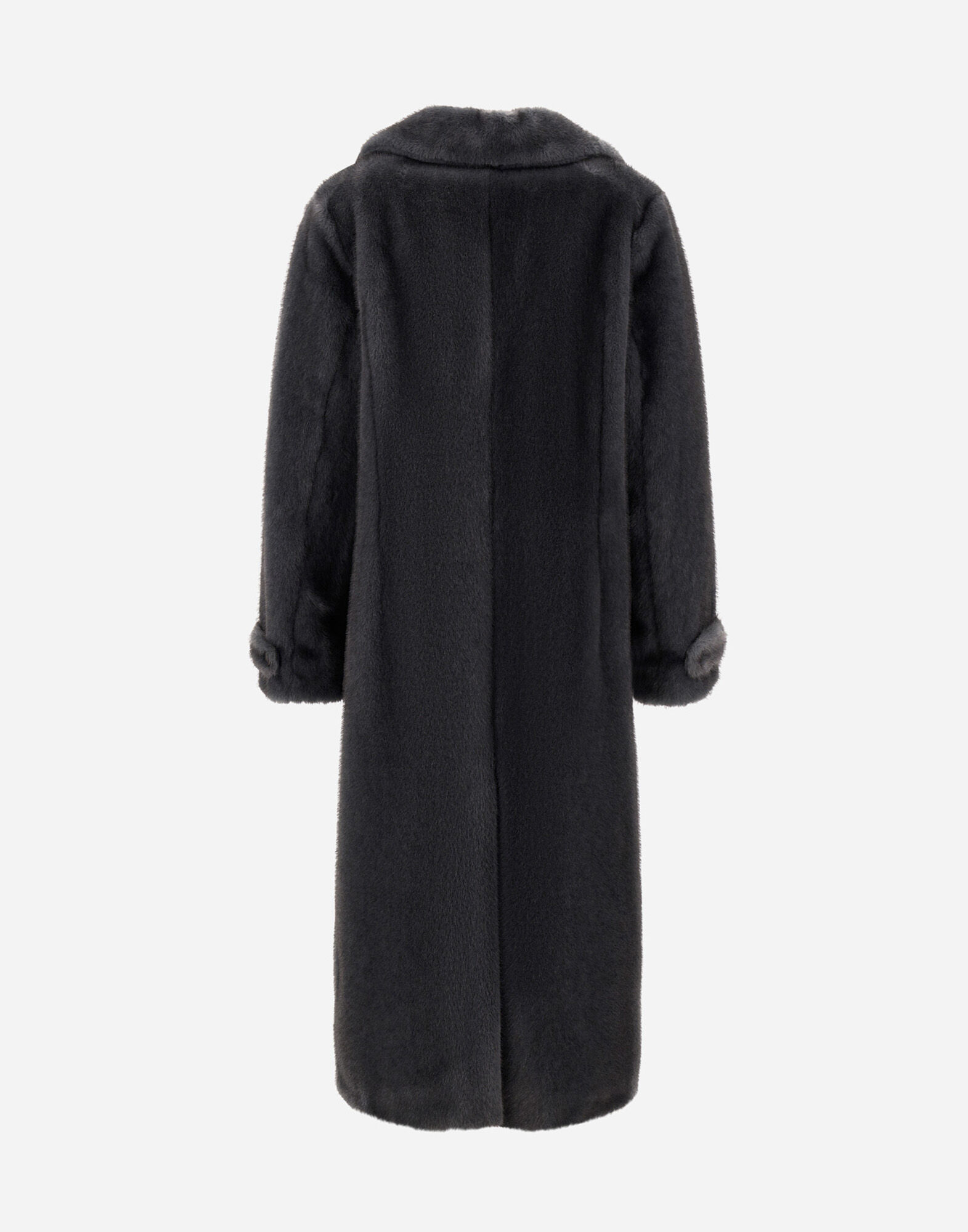 COAT IN MELANGE ALTERNATIVE MINK FUR in Grey for Women | Herno®