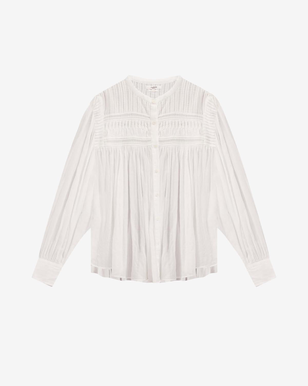 Plalia Voile Top Woman white | ISABEL MARANT Official online store