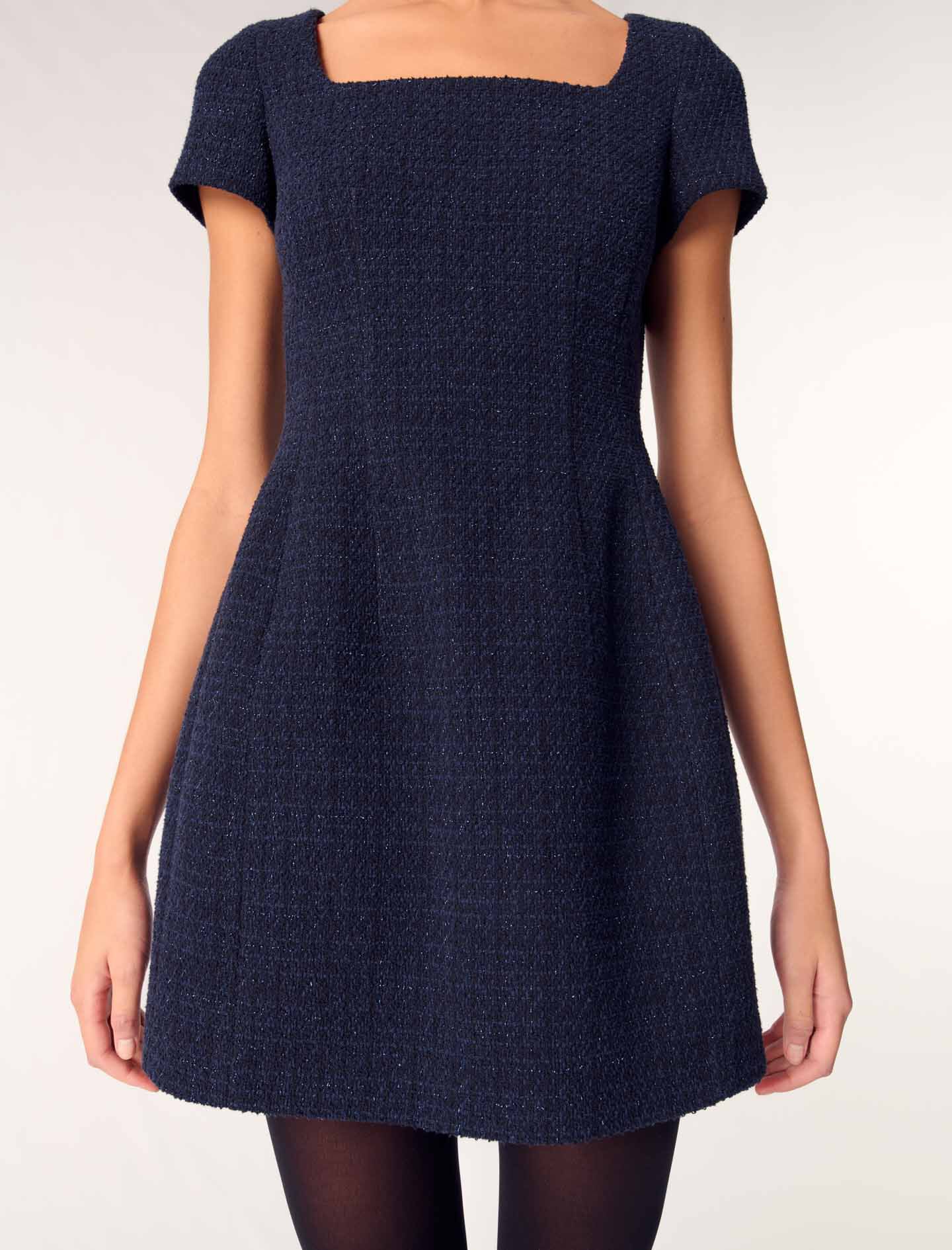 Mini tweed dress Blue For Women | Maje