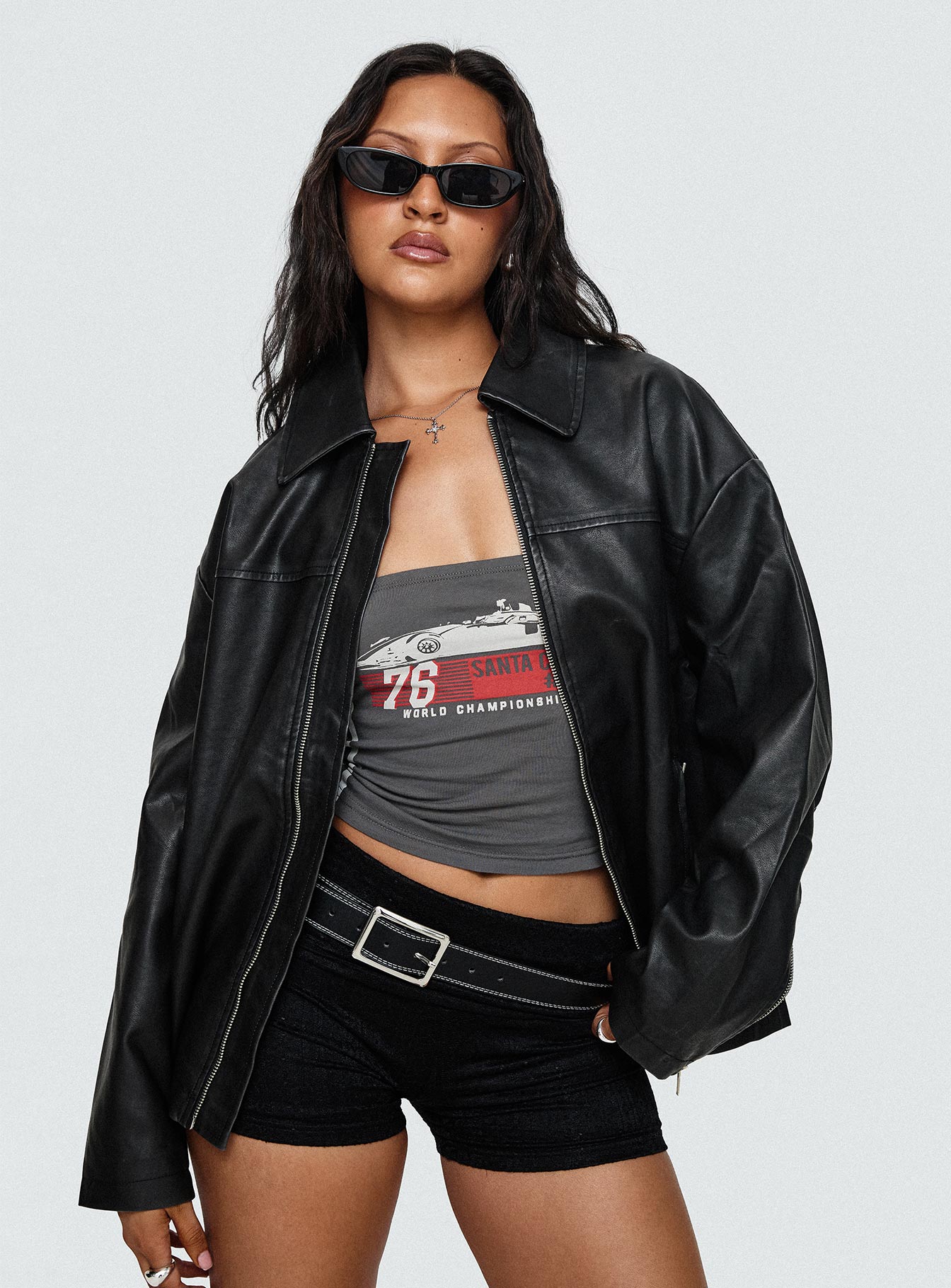 Napoleon Faux Leather Jacket Black | Princess Polly