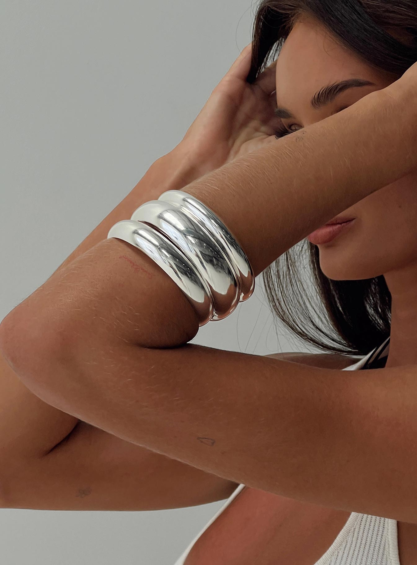 Farley Bangle Pack Silver | Princess Polly