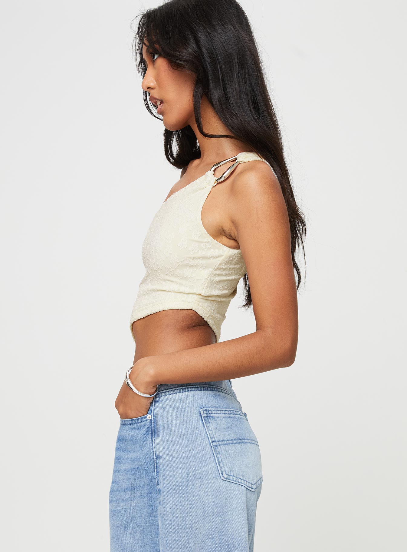 Toomba One Shoulder Top Cream | Princess Polly