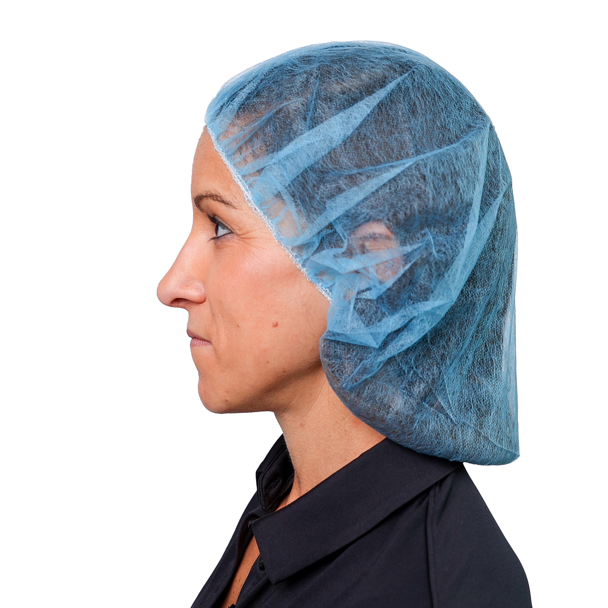 B11A2 Blue Polypropylene Pancake Bouffant