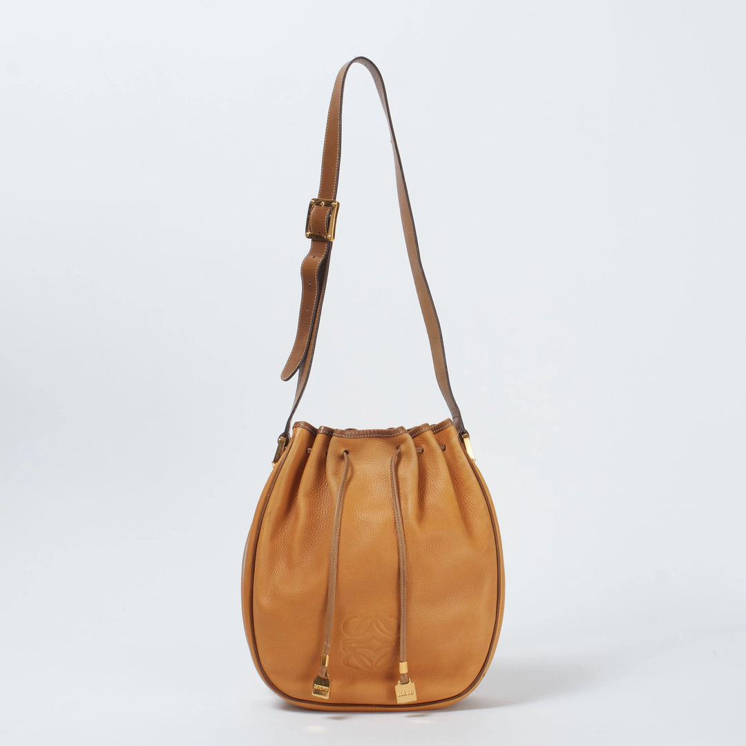 LOEWE/ロエベ】アナグラム 巾着型 ショルダーバッグ キャメル｜ヴァル