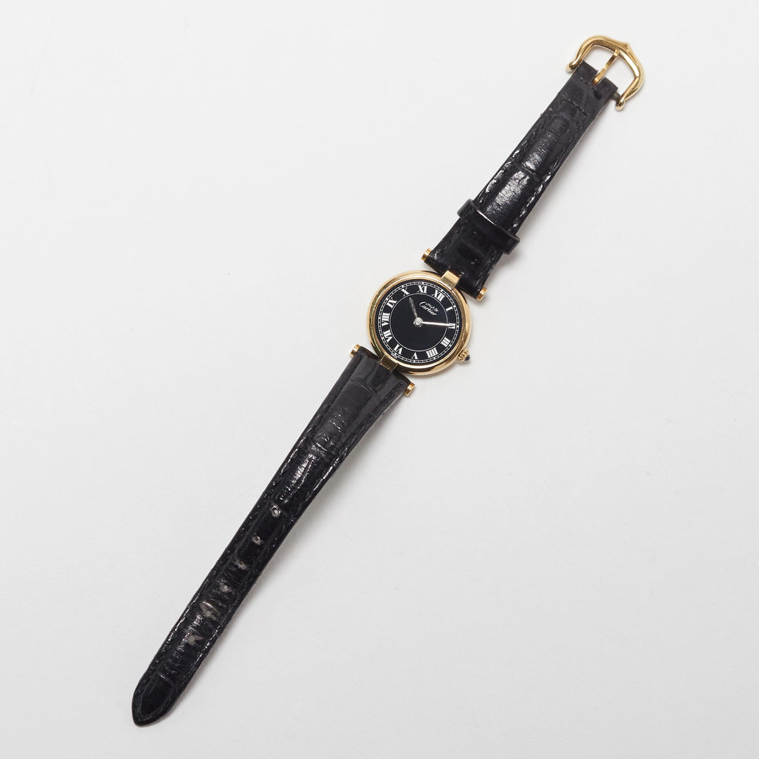 CARTIER/カルティエ】マストヴァンドーム 黒文字盤 レディース腕時計