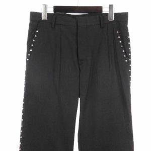 スタッズ パンツ スラックス シャドーストライプ グレー系 M（2024/07