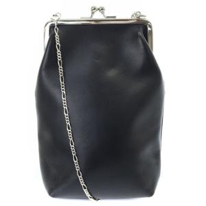clasp pouch がま口 チェーンショルダーバッグ ロゴ 黒 ブラック（2024