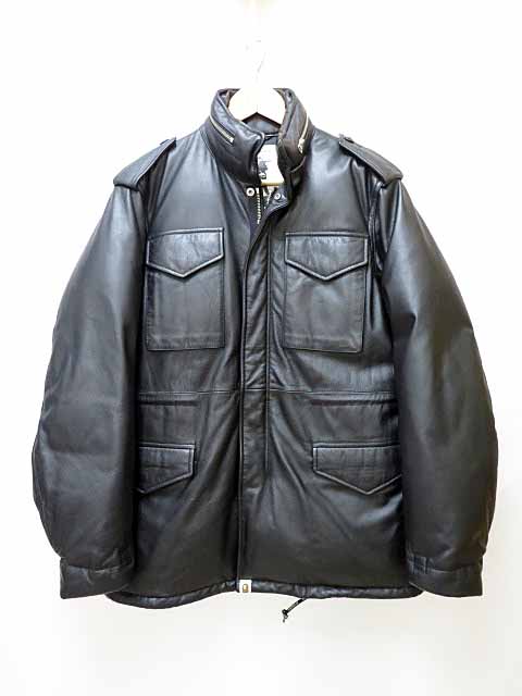 アベイシングエイプ A BATHING APE 希少 カウハイド レザー M-65