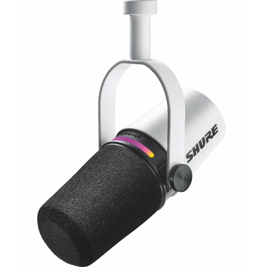 Shure MV7+ Hybrid Dynamic Podcast Microphone - White - Vintage King