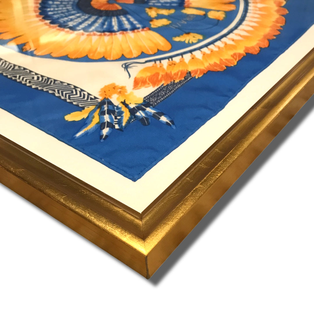 HERMES Brazil Framed Vintage Silk Scarf 20