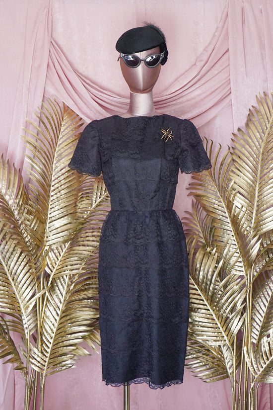 1950s Vintage Black Lace Dress – Vintage Vandalizm