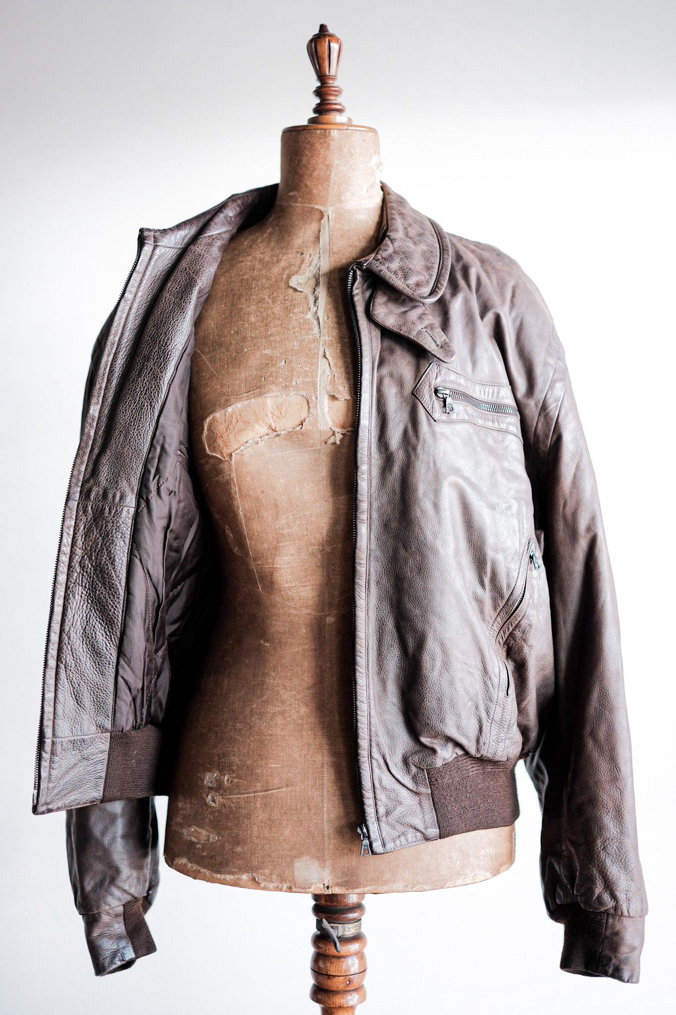 90's】Old SERAPHIN Leather Jacket Size.52