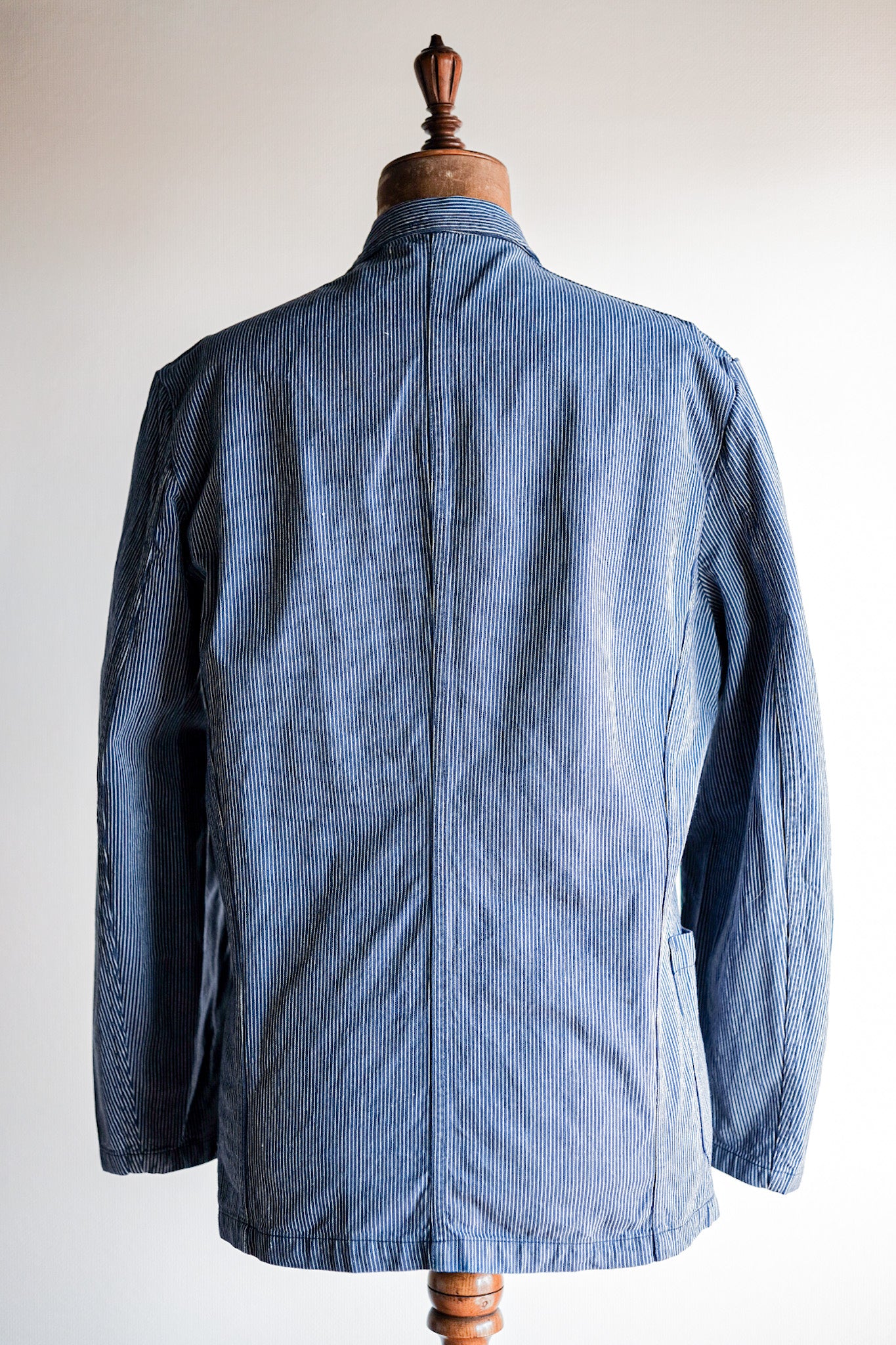 60's】French Vintage Cotton Striped Work Jacket 