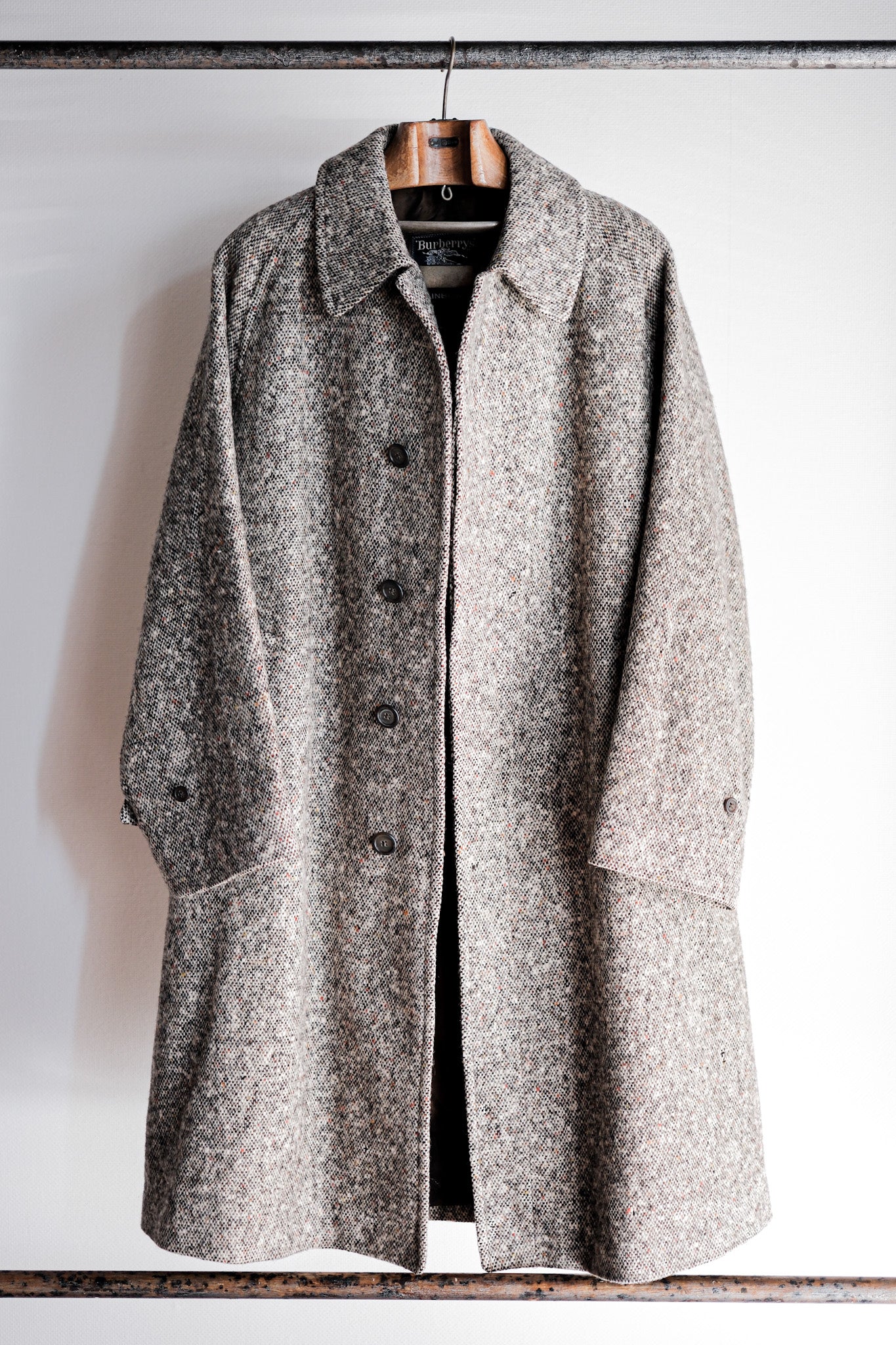 70's] Vintage Burberry's Single Single Raglan Balmacaan Coat Size.3