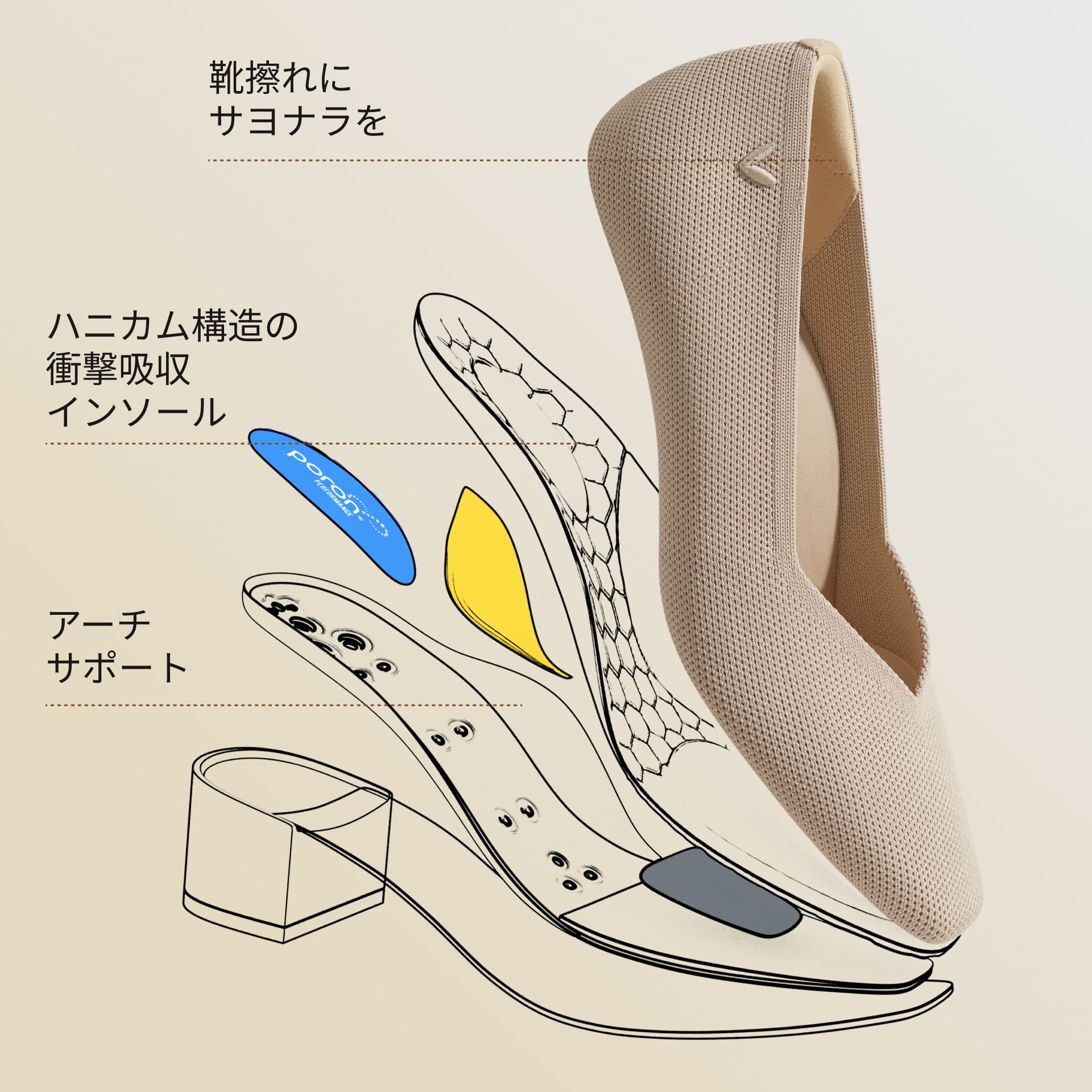Megan] スクエアトゥ ストレスフリー ブロックヒール – VIVAIA JAPAN