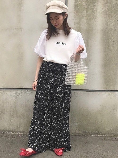 大人かわいく上品に！40代のおすすめドットパンツコーデ37選（サンキュ！）