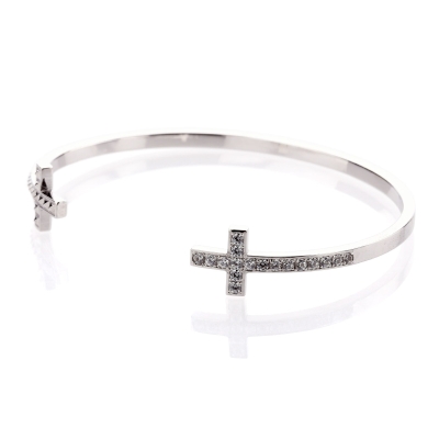 Cross Bangle クロス バングル ホワイト Bracelet Velvet Lounge 公式