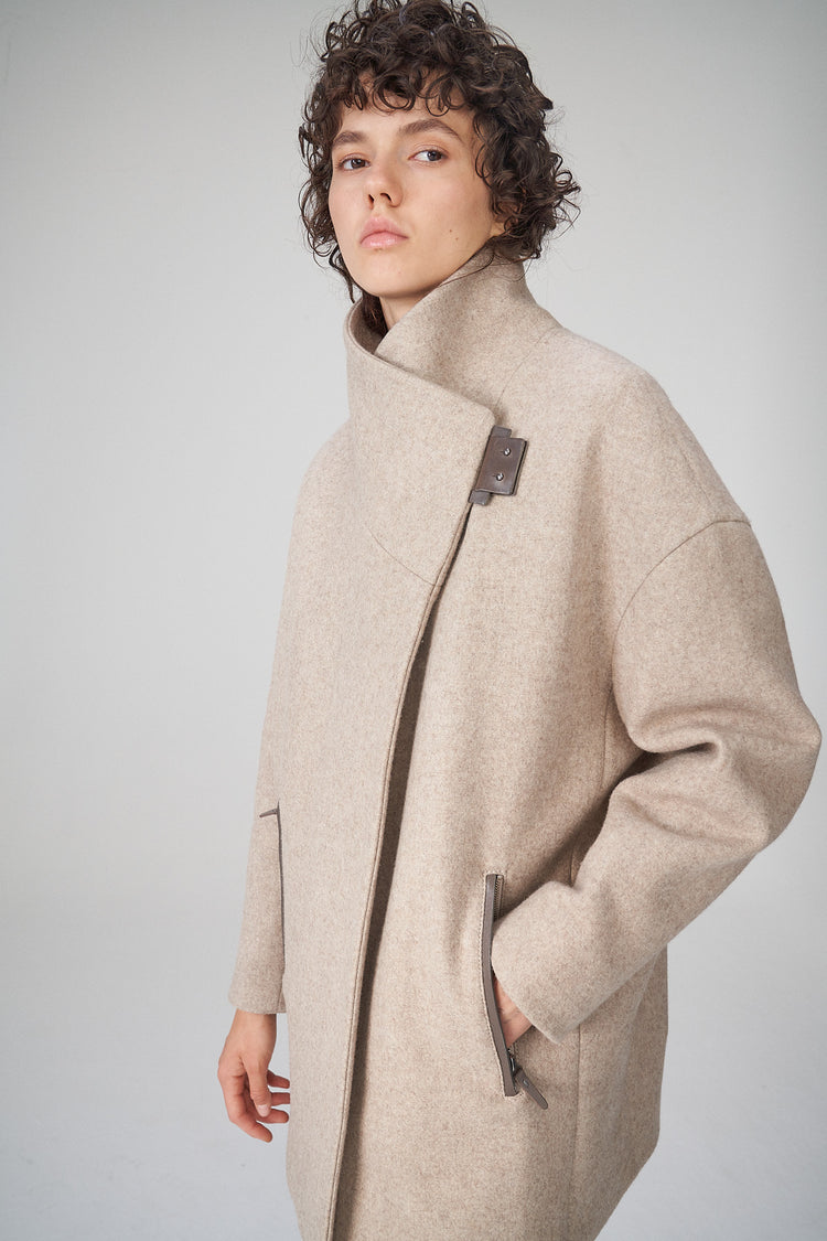 V S P - Liyah - Latte Wool Coat