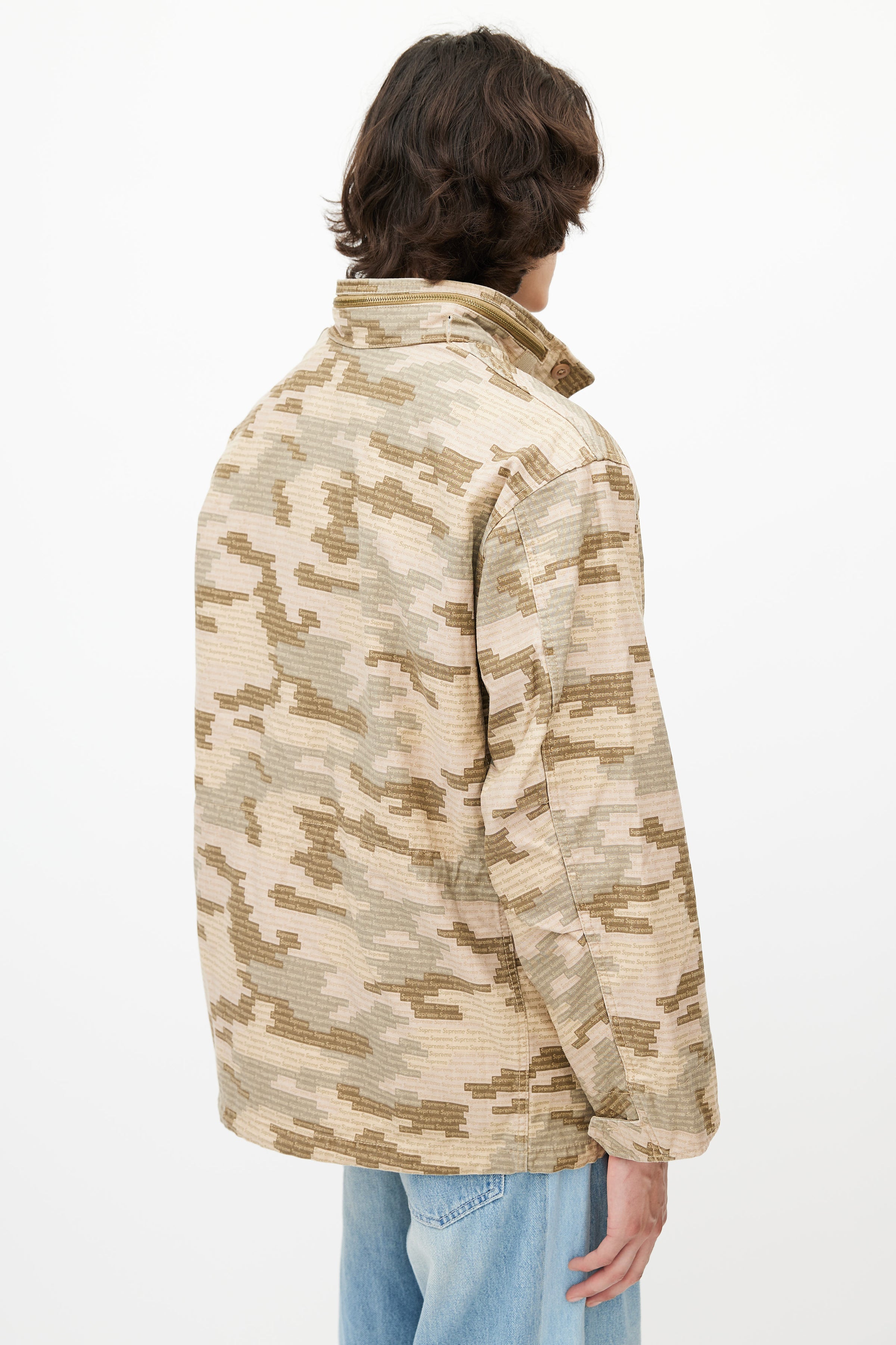 Supreme // Beige Logo Camo M65 Jacket – VSP Consignment
