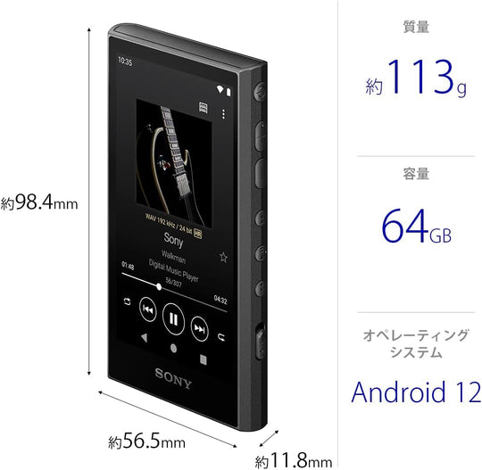 SONY Walkman NW-A307 64GB A300 Series Hi-Res Wireless MP3 Player