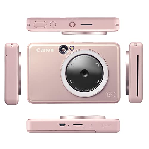 Canon Instant Camera Printer iNSPiC ZV-223-PK for Photo Pink Small