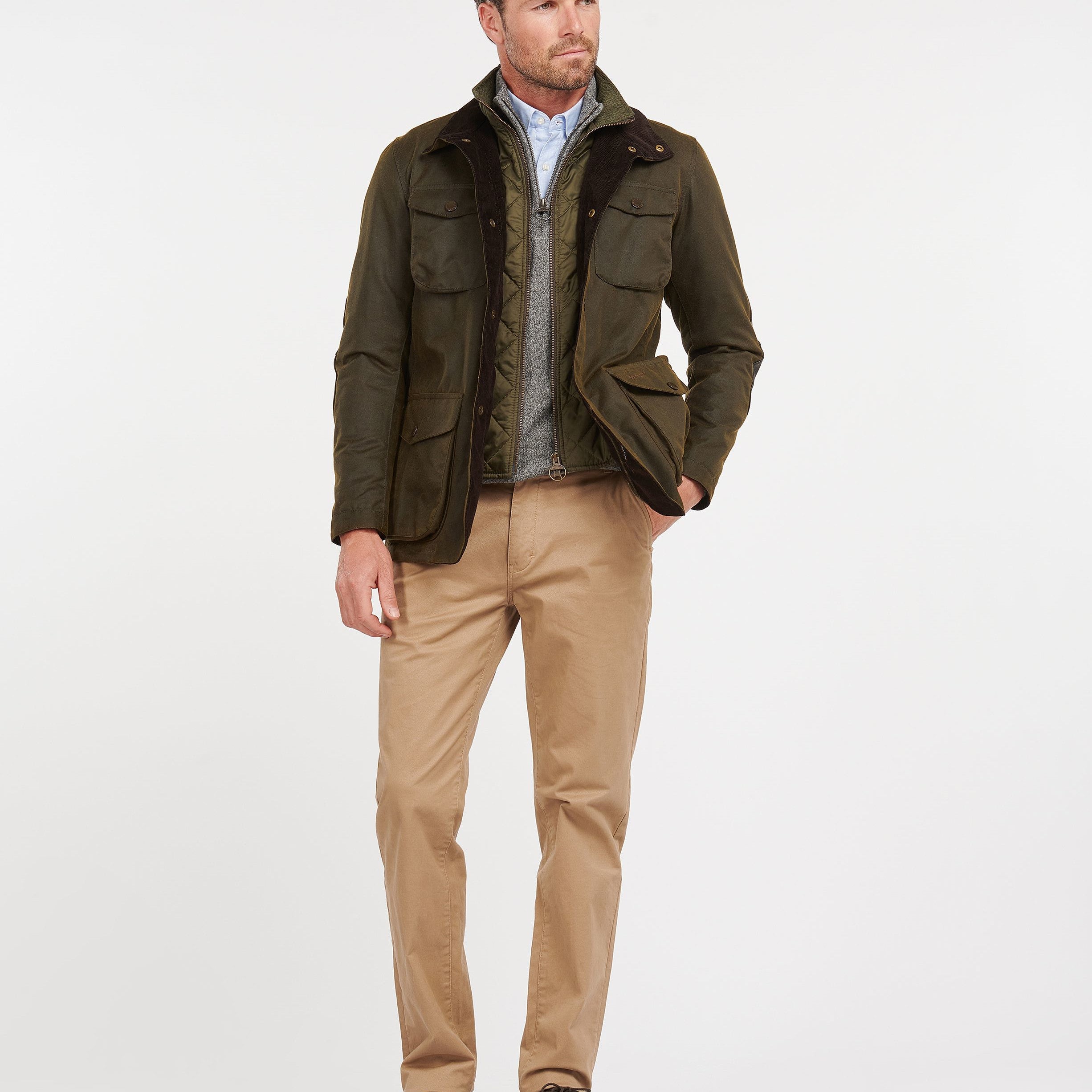Barbour Ogston Olive Green Wax Jacket – Wallace