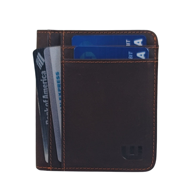HERITAGE TX2 Crazy Horse Leather Wallet | 2 ID Windows & RFID Safe