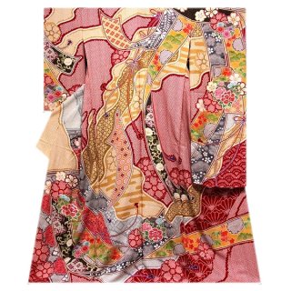 訳あり】伊と幸謹製 三眠蚕 日本の絹 立体的な地紋起こし ボカシ染め