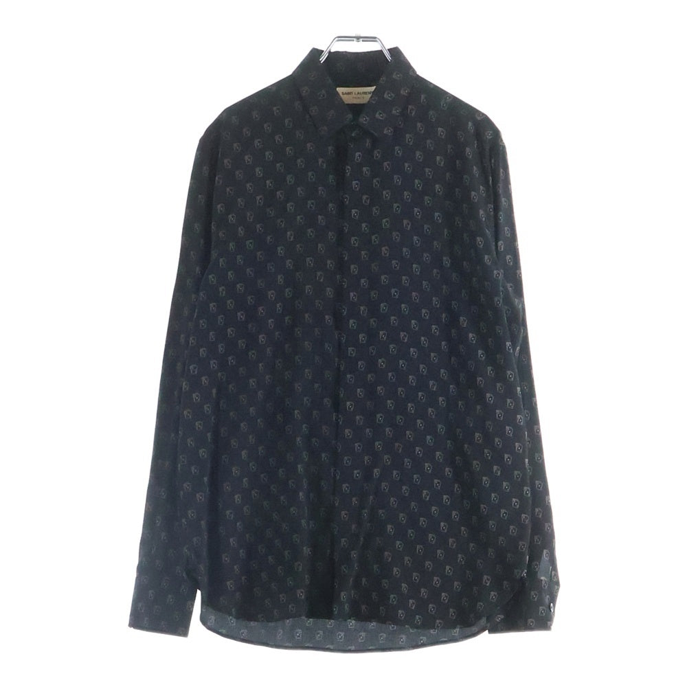 SAINT LAURENT PARIS(サンローランパリ) 18AW トランプ総柄 長袖シャツ