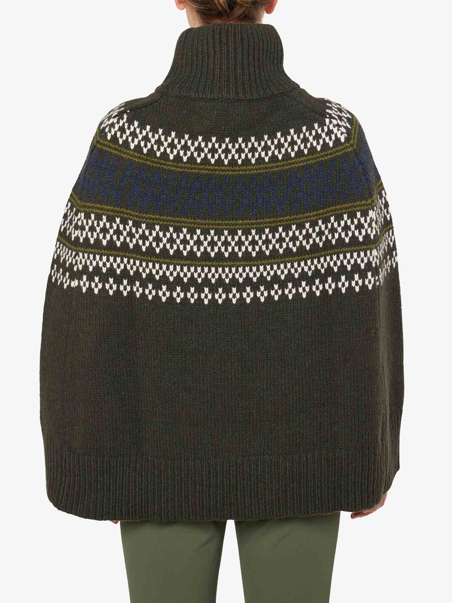 We Norwegians | Women's Setesdal Poncho: Luxury Linisieme Wool Blend