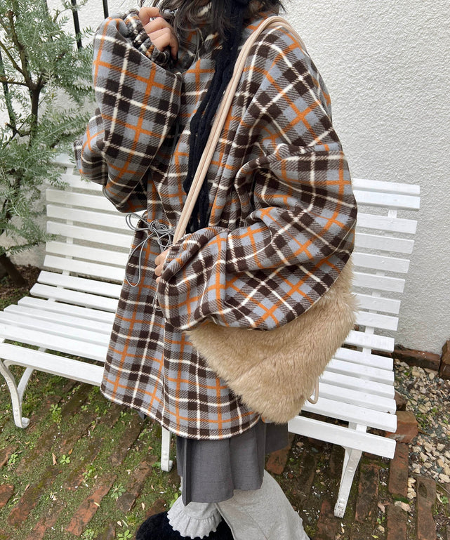 ハーフジップチェックフリースプルオーバー – WEGO ONLINE STORE