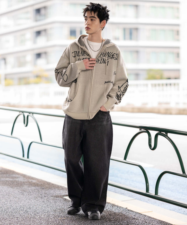 ジャガードグラフィックニットZIPパーカー｜WEGO（ウィゴー） – WEGO