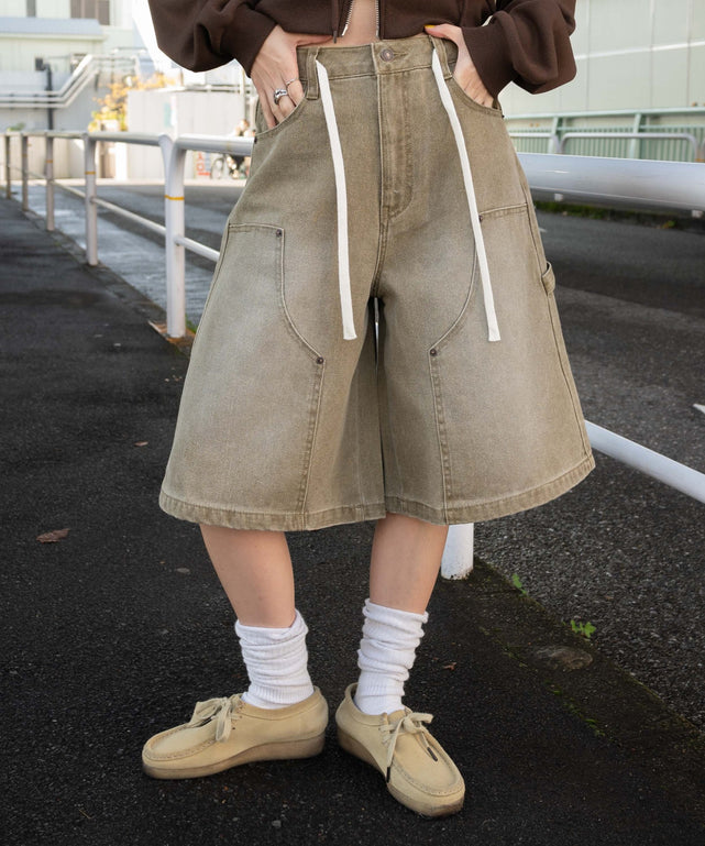 ウエストドロストダブルニーバギーハーフパンツ｜WEGO（ウィゴー